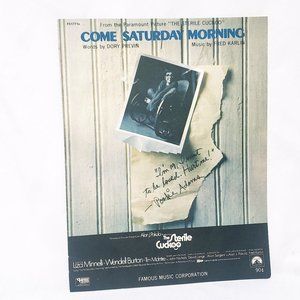 Come Saturday Morning Piano Sheet Music Dory Previn Fred Karlin 1969